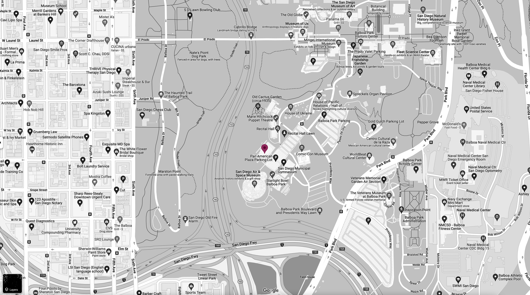 San Diego Automotive Museum Map