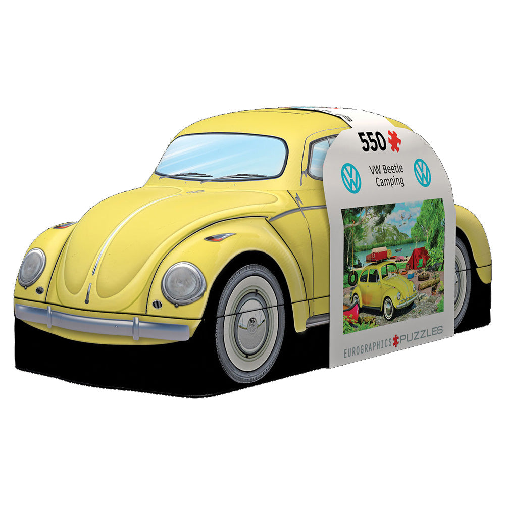 VW Beetle Camping 550-Piece Puzzle in Collectible Tin