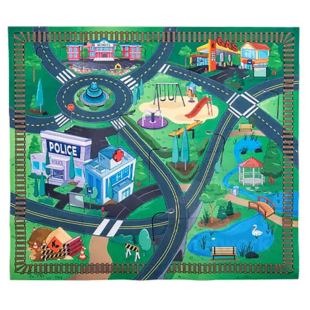 City Mat Playset with Diecast Vehicles