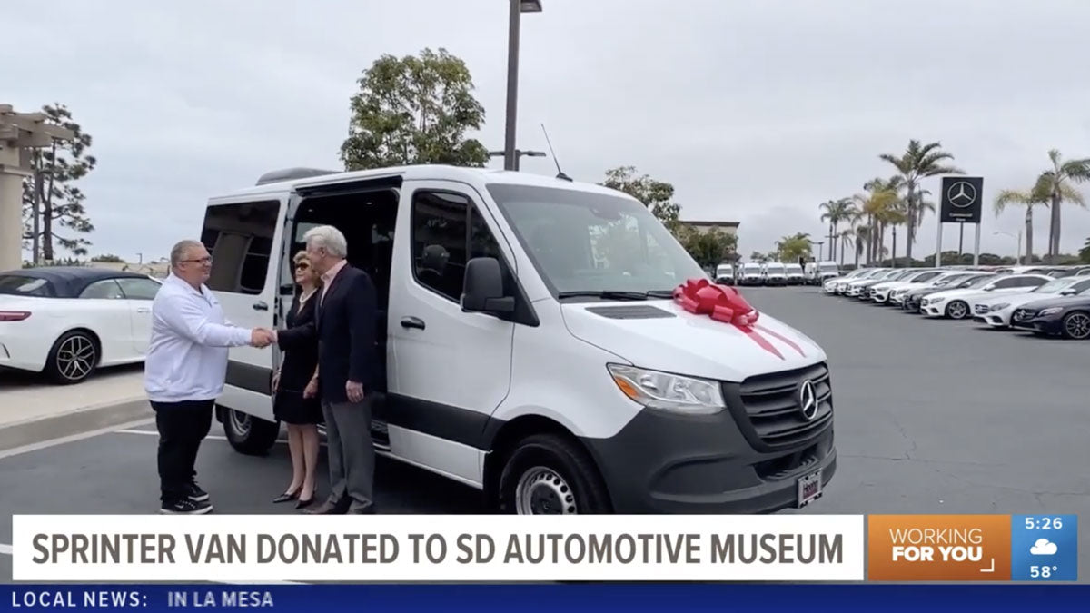 Hoehn Motors Donates Sprinter Van to the San Diego Automotive Museum