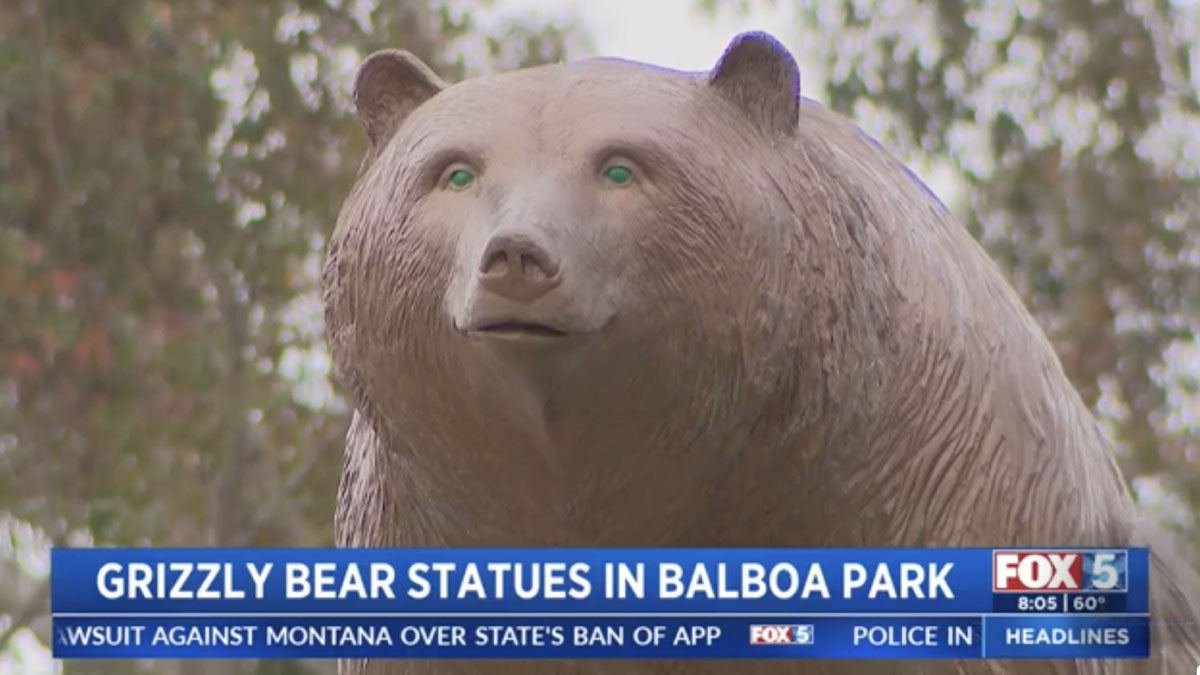 Grizzly Bear Statues Return to Balbo Park
