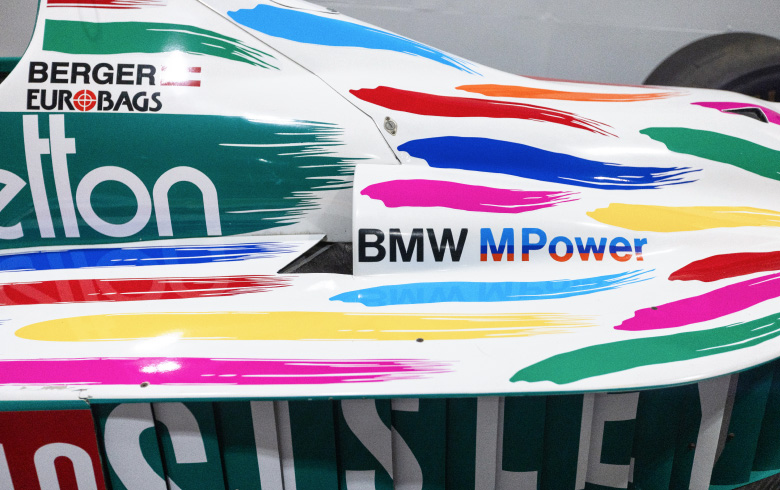 1986 Benetton B186-05 on display at the San Diego Automotive Museum