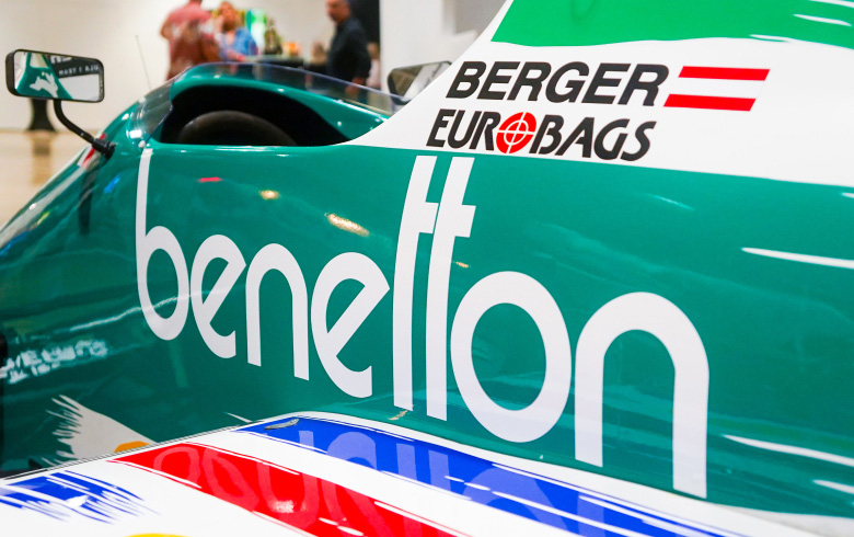1986 Benetton B186-05 on display at the San Diego Automotive Museum