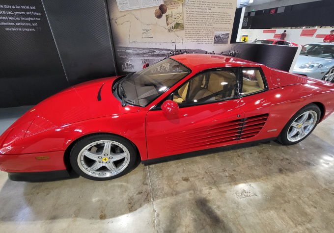 1988 Ferrari Testarossa on display at the San Diego Automotive Museum