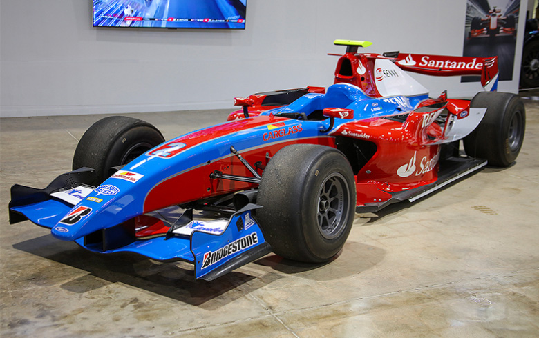 The 2008 Dallara T08 on display at the San Diego Automotive Museum