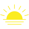 Sunrise icon in yellow