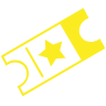 Ticket icon in yellow