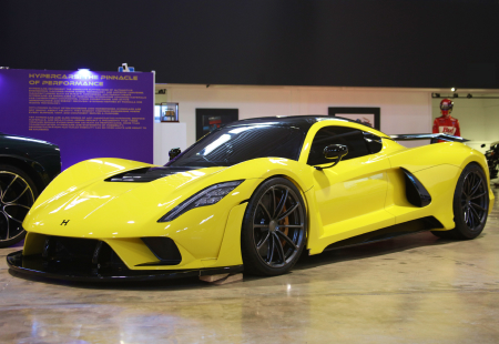A yellow 2017 Hennessey Venom F5