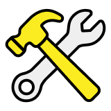 Hammer and wrench icon