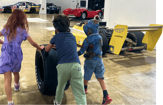 Kids having fun at one of the San Diego Automotive Museum's camps.